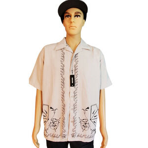 Claudio Nucci Mens Button Up Shirt Size Large Beige